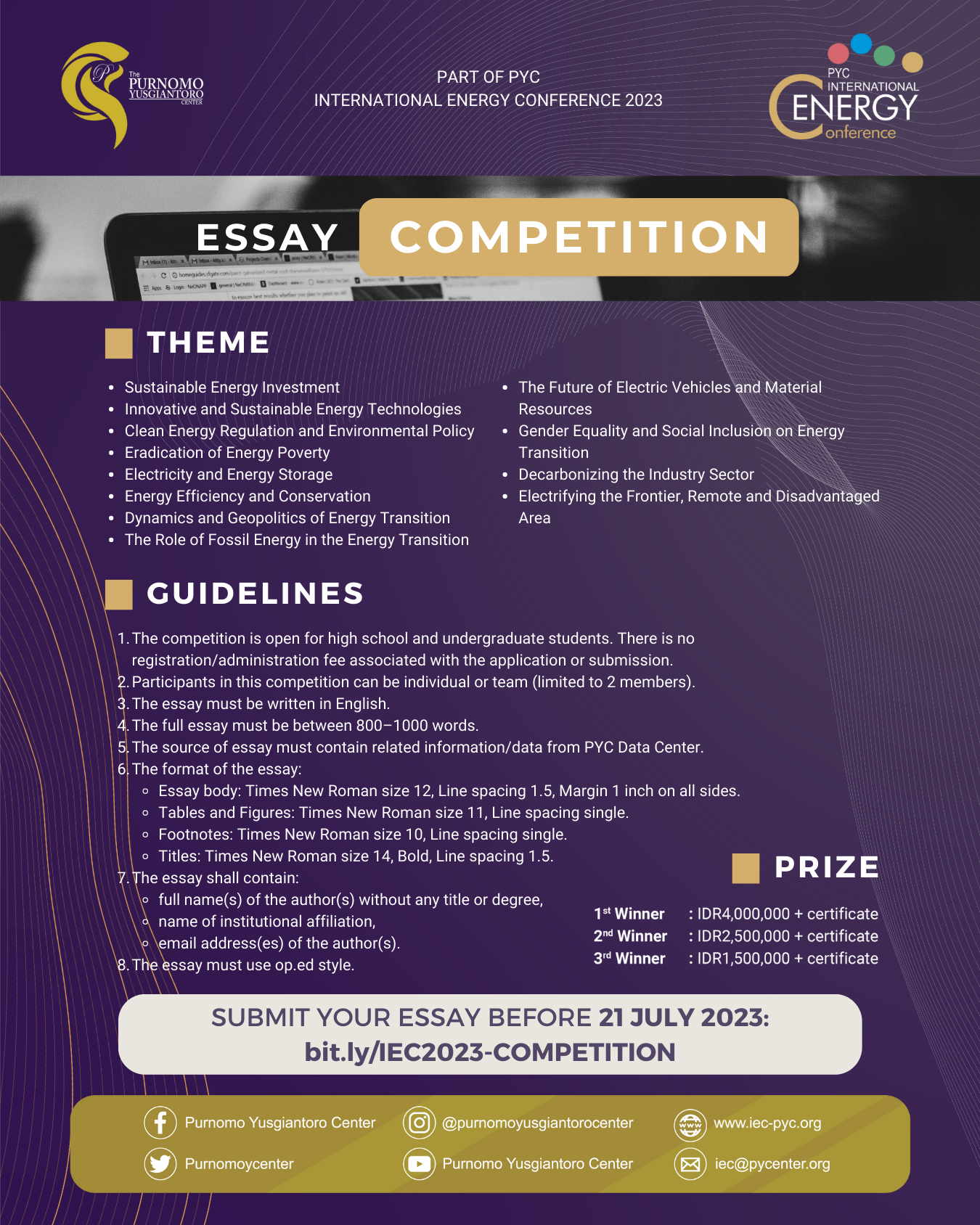 Essay Competition Poster